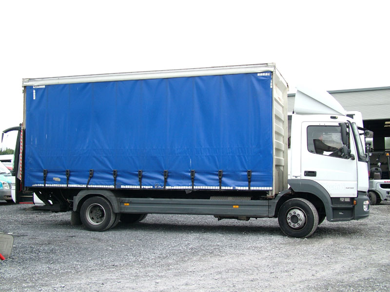 Mercedes Atego 12 ton truck<br />Curtain sider with tail lift.